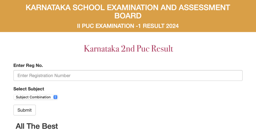 Karresults Nic In Karnataka Nd Puc Result Exam